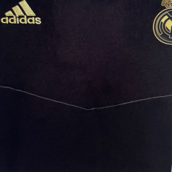 Adidas Real Madrid Climalite Short Sleeve T-Shirt Black/Gold Mens 2XL - Picture 5 of 15